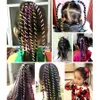 6 stücke Regenbogen Farbe Haar Flechten Werkzeuge für Mädchen Spirale Haarbänder für Styling Frisur Elastische Stirnbänder Zubehör