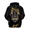 sweat à capuche designer vêtements pour hommes 3D Print vetements sweats à capuche de mode Animal Wolf Lion survêtement hommes à capuche manteau à capuche pull fin