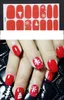 14st Cute Christmas Snowflake Santa Claus 3D DIY Fashion Style Plastic Art Short Fake False Sticker Red Nail Tips Lim Gel