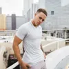 Men Running Tight Short T-shirt Compression Quick Dry T Shirt Male Gym Fitness Bodybuilding Jogging Man Tees Tops Brand Clothing