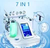 Portable 7 en 1 Hydra Microdermabrasion Eau Hydra Dermabrasion BIO Ultrasons RF Marteau Froid Spray D'oxygène 7 Couleurs PDT LED Masque Facial