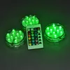 Bateria LED Night Night Light Operado IP68 Piscina Decoração de Peixe RGB Controle Remoto Vela Vaso Rodada Em Forma 10led