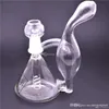 Mini recycleur de verre Bong Vortex Pipe à eau Cyclone Oil Rigs Heady Dab Rig bong avec 14mm tuyau de brûleur à mazout en verre mini bécher bong