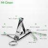 Mrgreen multifuncional cortador de unhas cinto de aço inoxidável arquivo de dedo anel tesoura cinto abridor de garrafa alicate tesoura t817607822