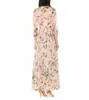 2019 herbst Runway Kleid Marke Gleichen Stil Kleid Flora Print Langarm Mitte Der Wade Luxus Prom Mode Frauen Kleidung AS