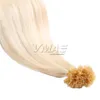 VMAE Indian European 1G Strand 100g Natuurlijke Zwart Bruin Blonde Rechte Pre Bonded U Tip Maagd Remy Menselijk Hair Extensions