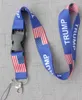 TRUMP U.S.A Removable Flag of the United States Key Chains Badge Pendant Party Gift moble phone lanyard 000