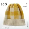 2019 nouveau design femmes mode grille crochet casquette deux couleurs femmes hiver chaud laine tricot chapeaux bonnets
