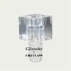 Quadratische bunte dicke männliche männliche 18,8mm Schüsseln Glasschüssel für Glas Wasser Rohrglas Schlagweite Bong Rauchen Zubehörhaarnern Shisha