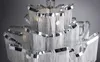 Italian Design Silver Art chandelier Engineering Design Luxury Chain Tassel Aluminum Chain LED Beautiful chandelier Lighting