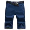 Mens sommar mode shorts casual bomull slim bermuda masculina strand shorts joggare byxor knä längd manliga korta byxor