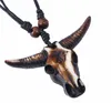Vintage Resin Bull Head Necklace Minority Tourist Area Shop Jewelry Wholesale Sweater Chain WY047