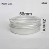 Boîte en aluminium 60 ml Engins d'emballage 60 g de doigt de doigt Jar crème cosmétique avec fenêtre cap7211035