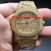 Новый роскошный 40 -мм бриллиант -механический человек Diamond Watch All Diamond Band Автоматические мужские часы из нержавеющей стали Rose Gold270a