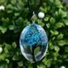 Dried Flower Necklace Glass Tree of Life Terrarium Necklaces Women children Fashion jewelry will and sandy