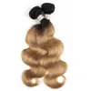 Brazilian Virgin Body wave Hair Weave Bundles Ombre Honey Blonde Color 1B27 3 or 4 Bundles 1024 inch Remy Human Hair Extensions4161276