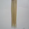 Nero e biondo Ombre Virgin Mongolo Straight Remy Hair 100S Two tone Ombre Virgin Pre Bonded Keratin fusion Nail U TIP Human Hair Extens