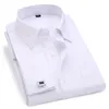 Camicia da uomo con gemelli francesi 2020 camicia a righe da uomo nuova a maniche lunghe casual camicie di marca maschile slim fit camicia con polsino francese278Z