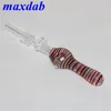 Wholeasle Hookah Nectar Pipe Collectors -satser Små vattenbong med 10 mm kvartsspets nagel Dab Straw Oil Rigs Mini Pipes