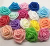 7 cm PE Foam Rose Flor artificial Cabezales para guirnaldas de bricolaje Decoración de eventos de boda Home Garden Suministros decorativos coloridos GB1237