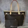 Frauen Umhängetasche mit einer Kupplung Brieftasche 40996 Echtes Leder Shopping Tote Full Colors Interior 40995 Guter Preis