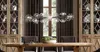 Nordic Crystal LED Restauracja Lampa Wisiorek Kreatywny Zakontraktowany Dandelion Oświetlenie do salonu Ubrania Shop Chandelier Myy