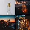 1M 10LED 2M 20LED Lampe Kork Geformte Flasche Stopper Licht Glas Wein LED Kupfer Draht String Beleuchtung für Weihnachten Party Hochzeit Halloween