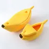 Pet Cat Dog Puppy Warm Nest Bed Banana Shape Carriers Fluffy Cave House Sleeping Bag Warm Portable