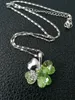 Crystal Happiness clover petal necklace Four Leaf flower 4 piece heart love lucky pendant necklace