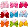 JOJO Grandi fiocchi per capelli in nastro Barrettes 8 pollici Neonate JOJO SIWA Fermagli per capelli Accessori per bambini Strass colorati Copricapo per bambini Hot