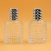 Hot 2019 30ML 50ML Perfume Empty Bottle Clear Glass Travel Spray Bottles With Gold Silver Lids In Stocks