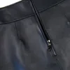 Hurtownie-Women Harajuku Moda Pokaż Wysoka Talia Asymetryczne ukośne widły czarny spódnica femme Oryginalna skóra Streetwear Wrap Gonne