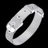 LEKANI Jóias Finas 925 sterling silver 14mm Mesh Watch cinto chians Bracelete ajustável pulseira Bracciali Bileklik Pulseras Prata