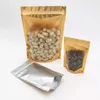 frosted clear +gold zip lock standing up food packaging bag resealable zipper packing pouch coffee package bags factory sales multi-sizes