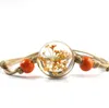 Partihandel-L Glas Ball Charm Armband Weave MultiLayer Lucky Leaf Clover Blomma Läderarmband