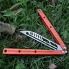 balisong sea monster Kraken aluminum+G10 handle 440C blade trainning trainer knife not sharp folding knife bushing system free swing knives