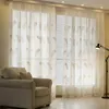 BHD minimalisme brodé tulle transparent pour rideaux de fenêtre pour salon la chambre à coucher rideaux de tulle modernes rideaux en tissu1