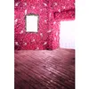 Digital Printed Rose Pink Flower Backdrop Wall for Wedding Photography Arch Door Princess Girl Birthday Background Wooden Floor