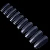 600 pieces Acrylic Nails Transparent Full Cover Coffin Artificial Nail Fashion DIY Ballet Fingernail Tips Set Art