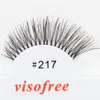 12 Paare/Lot Wimpern 100 % Echthaar handgefertigte falsche Wimpern Messy Nature Eye Lashes #217 maquiagem