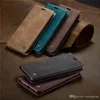 Luxury Magnetic Flip Leather Case för iPhone 14 13 12 11 Pro Max XR XS 6S 7 8 Plus X Full Body Business Back Cover Samsung S10 S9 S8 S7 Plus