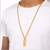 Collana di gioielli hip -hop di moda da uomo collane a ciondoli in oro oro cognere lunghe a catena in acciaio inossidabile 72 cm Micro rock roccioso per regali 5317775