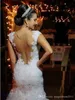 우아한 흰색 인어 웨딩 드레스 보석 어깨 페르시 레이스 아플리케 탑 쉬어 백 Tulle Bridal Gowns vestidos de novia