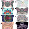 Mandala 3D -tryckning Kosmetiska väskor Fashion Printed Makeup Storage Bag Polyster Zipper Make Up Case Outdoor Travel Clutch Pouch 24 Färger