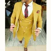 New Design Custom Made orange red Groomsmen Wedding Suits For Men Groom Tuxedos Mens Suit Business 3 Piece Party SuitJacket Pants213k