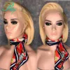 Free Part 613 Blonde kurze Bob-Perücken, brasilianische gerade Spitze, hitzebeständige synthetische Perücke für Frauen