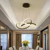 Modern Minimalism Led Pendant Lamp Aluminum Hanging Chandelier Indoor Lighting Fixture for Dining Kitchen Room Bar