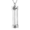 Eternity Jewelry Glass Hourglass Urn Necklace for Ashes Cremation Urns Pendant with O Chain Brother Dad Mom Pet