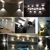 Wasserdichte LED-Wandleuchte, 7 W, 12 W, IP65, winkelverstellbar, Wandkunst, COB-LED-Wandleuchte, dekorativ für Innen- und Außenbereich, Haus, Garten, Veranda
