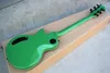 Elegante chitarra elettrica Missimg Angle, corpo verde e hardware nero, inserti tasti White Shell, Floyd Rose e pickup HH, può essere personalizzato